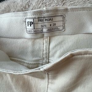 Free People white flare jeans